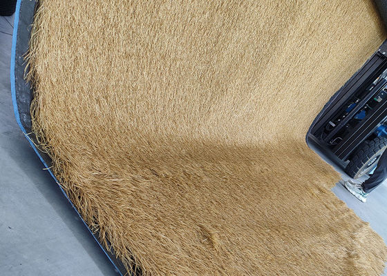 kwaliteit  120mm Durable Polyethylene Synthetic Thatch Roof Lightweight Artificial Thatch Roof With Withered Color fabriek
