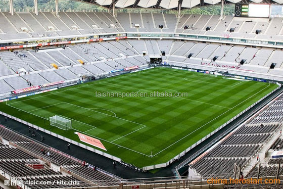 PP-materiaal 15 mm hoog voetbalgras met 12000 Dtex en PU-coating voor buitensportvelden