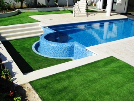 High Density Playground Synthetisch gras gebruikt voor zwembad of achtertuin balkons met een goede UV-weerstand