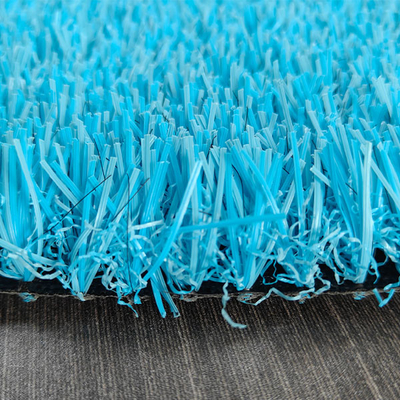 25 mm stapelhoogte 10000 Dtex Anti-statisch sport kunstgras met blauw oppervlak en aanpasbare achtergrond en coating