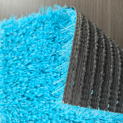 25 mm stapelhoogte 10000 Dtex Anti-statisch sport kunstgras met blauw oppervlak en aanpasbare achtergrond en coating