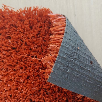 Brick Red Tennis Kunstgras 6300 Dtex 25mm Mesh Grass Multi Functional Low Maintenance