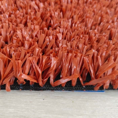 Brick Red Tennis Kunstgras 6300 Dtex 25mm Mesh Grass Multi Functional Low Maintenance