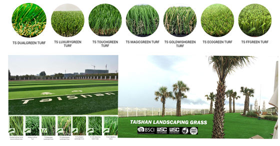 60 mm poolhoogte 12400 Dtex C-rugvorm kunstgras voor landschapstoepassingen