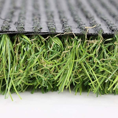 Multi Direction Landscape Artificial Green Turf 40mm PU Coating Dubbele PP Backing High Dtex