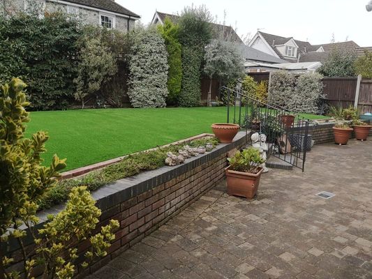 40 mm hoog kunstgras met een realistisch uiterlijk en weinig onderhoud voor tuinen en landschappen