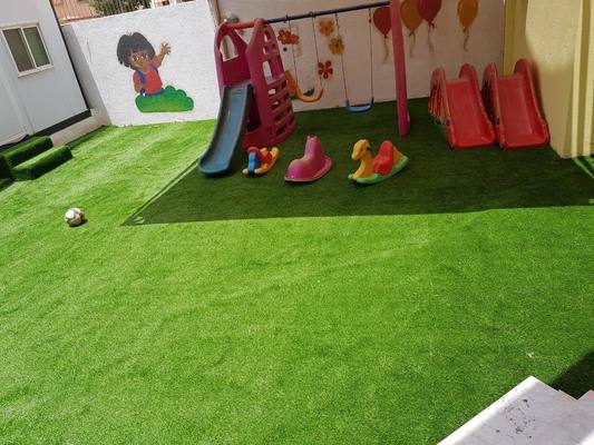 45 mm hoog kunstgras met een realistisch uiterlijk en weinig onderhoud
