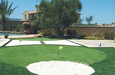 Golf kunstgras met 17 mm stapelhoogte, hoge dichtheid en PU-lijm voor synthetische putting greens