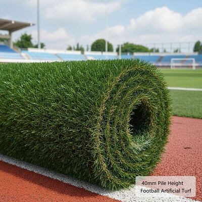 40mm Poolhoogte Voetbal Kunstgras met 12000 Dtex en UV-bestendigheid voor Sportvelden