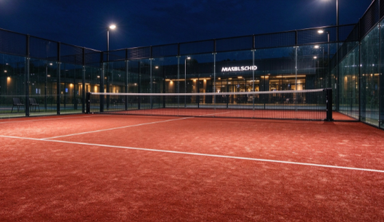 FEP gecertificeerd 12mm Pile Height Brick Rood Kleur Padel Kunstgras voor professionele padelbanen