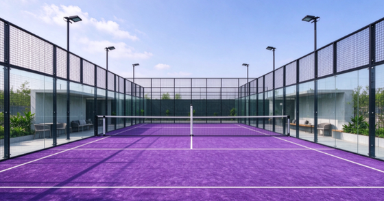 FEP gecertificeerd 12 mm Pile Height Padel Kunstgras met aanpasbare kleuren voor professionele padelbanen