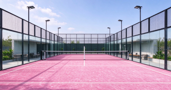 FEP gecertificeerd 12 mm Pile Height Padel Kunstgras met aanpasbare kleuren voor professionele padelbanen