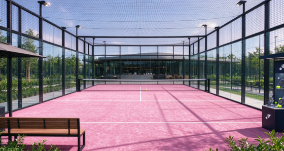FEP gecertificeerd 12 mm Pile Height Padel Kunstgras met aanpasbare kleuren voor professionele padelbanen