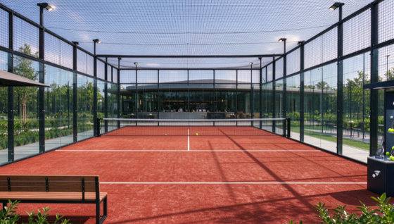 FEP gecertificeerd 12mm Pile Height Brick Rood Kleur Padel Kunstgras voor professionele padelbanen