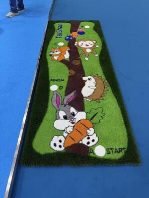 16mm Poolhoogte Draagbaar Afgebeeld Kunstgras met Aanpasbare Patronen en Kleuren Gepatro-neerd Kunstgras