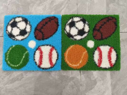 Afgebeeld Kunstgras Afgebeeld Kunstgras 40mm Voetbal Kunstgras Aangepaste Logo's