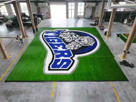 Afgebeeld Kunstgras Afgebeeld Kunstgras 40mm Voetbal Kunstgras Aangepaste Logo's