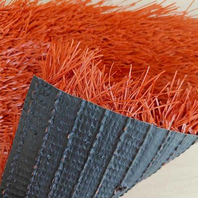 Baksteenrood 40 mm poolhoogte 12000 Dtex Voetbal Kunstgras voor Sportlocaties