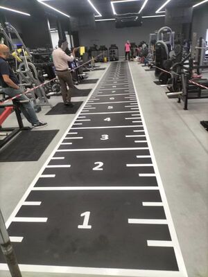 Hoogdicht kunstgras voor HYROX & SLED Sport met aanpasbaar logo en eenvoudig onderhoud